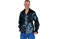 Ruches-blouse Getailleerd Zwart