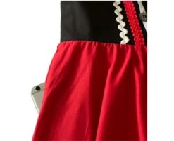 Dirndl Jurkje 2-delig Zwart-rood -Kostuums Met Halloween-Thema t 2105 tasche mit handy