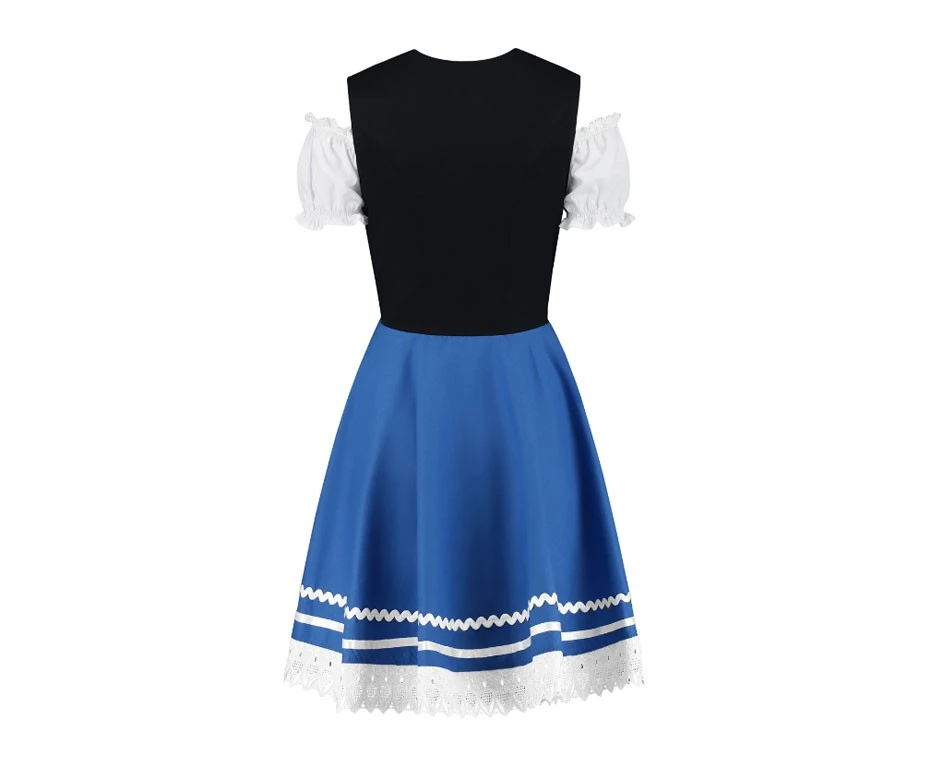 Dirndl Jurkje 2-delig Zwart-blauw 7 Dirndl Jurkje 2-delig Zwart-blauw - Afbeelding 5