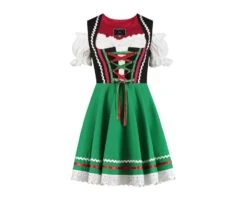 Dirndl Jurkje 2-delig Zwart-groen -Kostuums Met Halloween-Thema t 2108 vorne