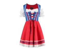 Dirndl Jurkje 2-delig Blauw-rood -Kostuums Met Halloween-Thema t 2109 vorne