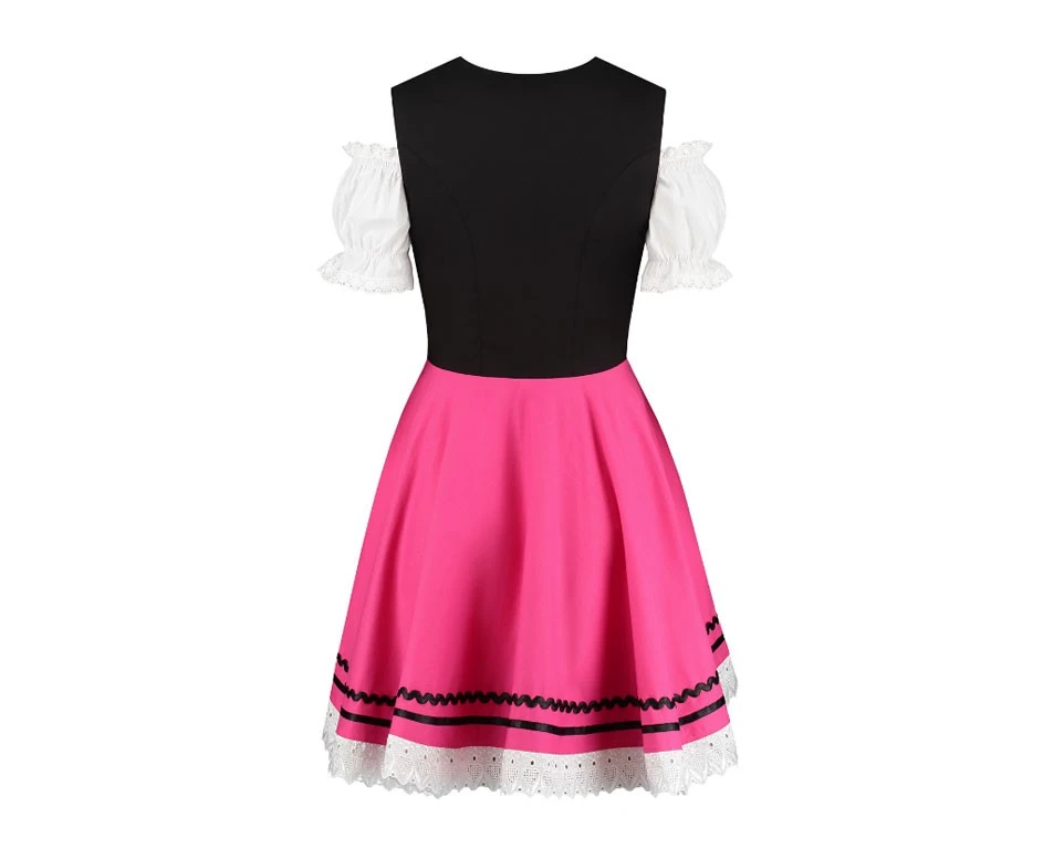 Dirndl Jurkje 2-delig Zwart-roze 6 Dirndl Jurkje 2-delig Zwart-roze - Afbeelding 4