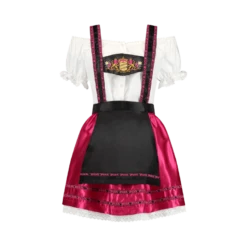 Dirndl Jurkje Modieus 3-delig Cerise Kort