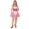 Tirolerjurkje Rood Wit Schoudervrij 218110 -Kostuums Met Halloween-Thema tirolerjurk rood wit groen schoudervrij 218110