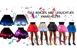 Tutu Rood Met Lichtjes -Kostuums Met Halloween-Thema tule rokjes met licht 2 1 1