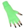 Vingerloze Handschoenen Neongroen -Kostuums Met Halloween-Thema vingerloze handschoenen neon groen 871364710830 1