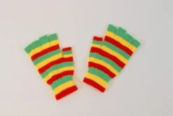 Handschoenen, Vingerloze Handschoenen Rood Geel Groen