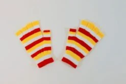 Handschoenen, Vingerloze Handschoenen Rood Wit Geel